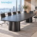 lvurwjzx™ Modern Black Conference Table