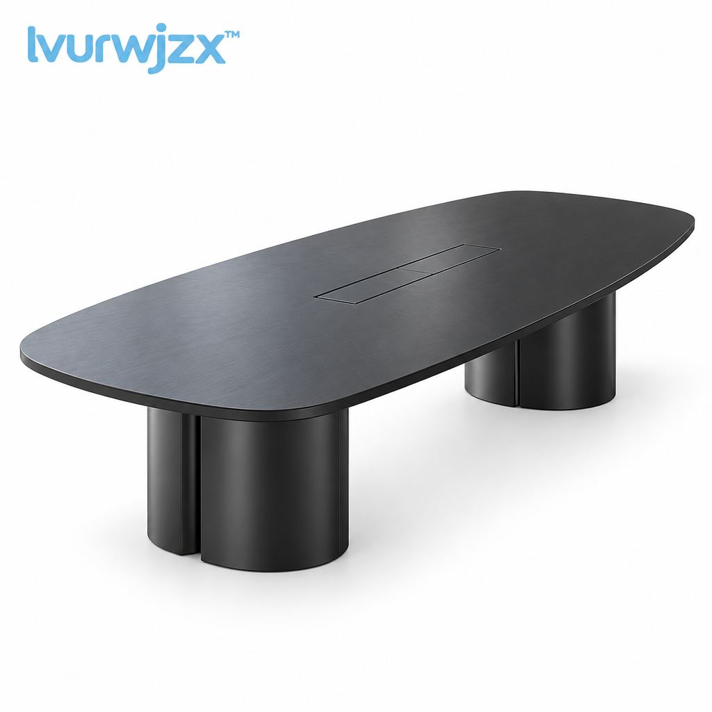 lvurwjzx™ Modern Black Conference Table