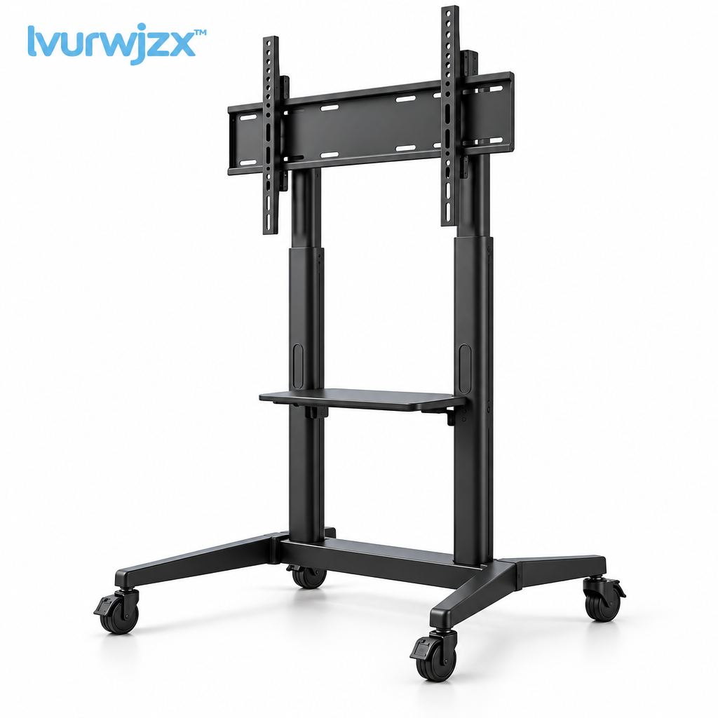 lvurwjzx™ Mobile TV Stand with Equipment Shelf - Product detail image
