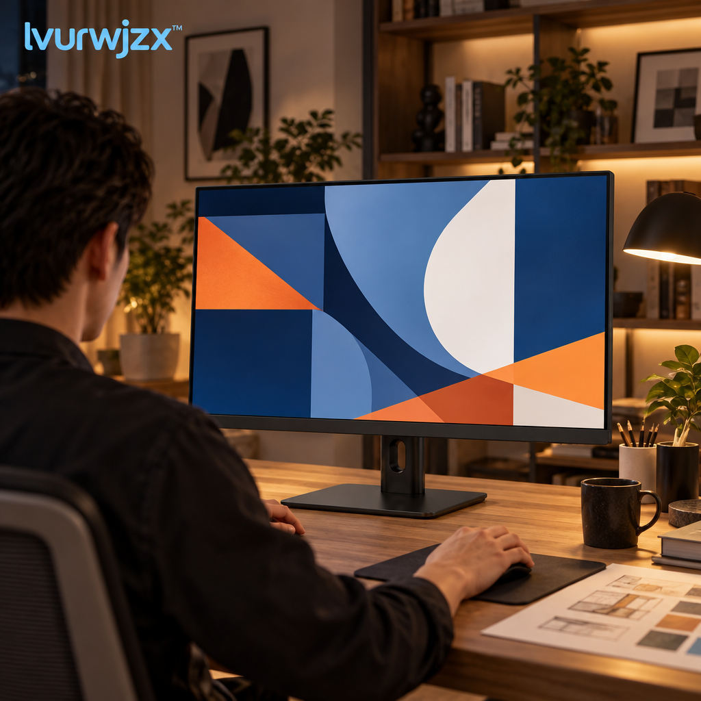 lvurwjzx™ Slim-Bezel Desktop Monitor - In-use scene