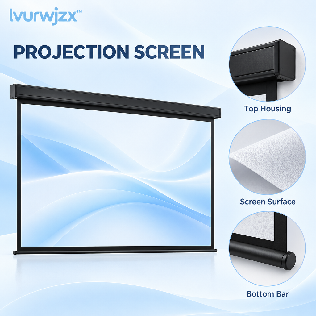 lvurwjzx™ Pull-Down Projection Screen - Product detail image