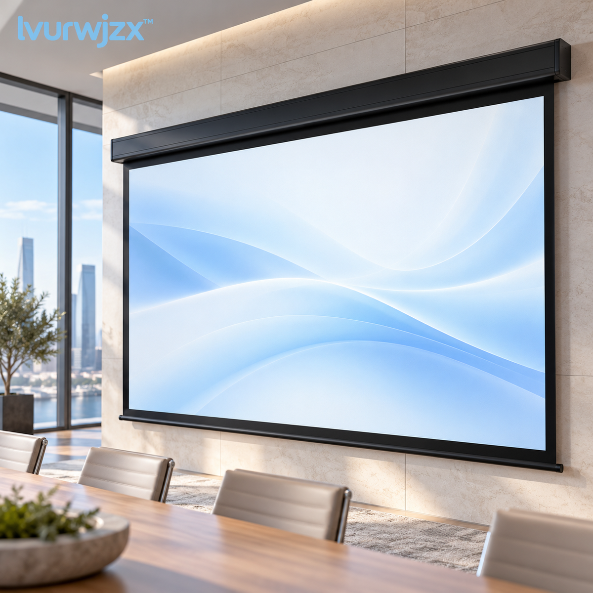 lvurwjzx™ Pull-Down Projection Screen - Main product image