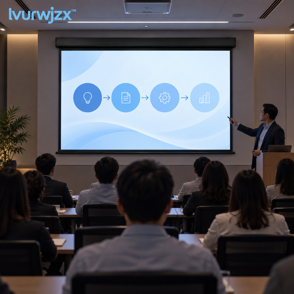 lvurwjzx™ Pull-Down Projection Screen - In-use scene