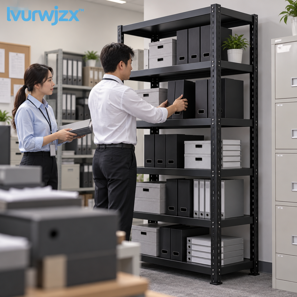 lvurwjzx™ Five-Tier Office Storage Shelf - In-use scene